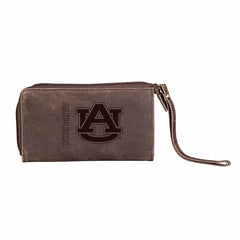 Wristlet Wallet, Brown, Auburn University - Collegiate Home