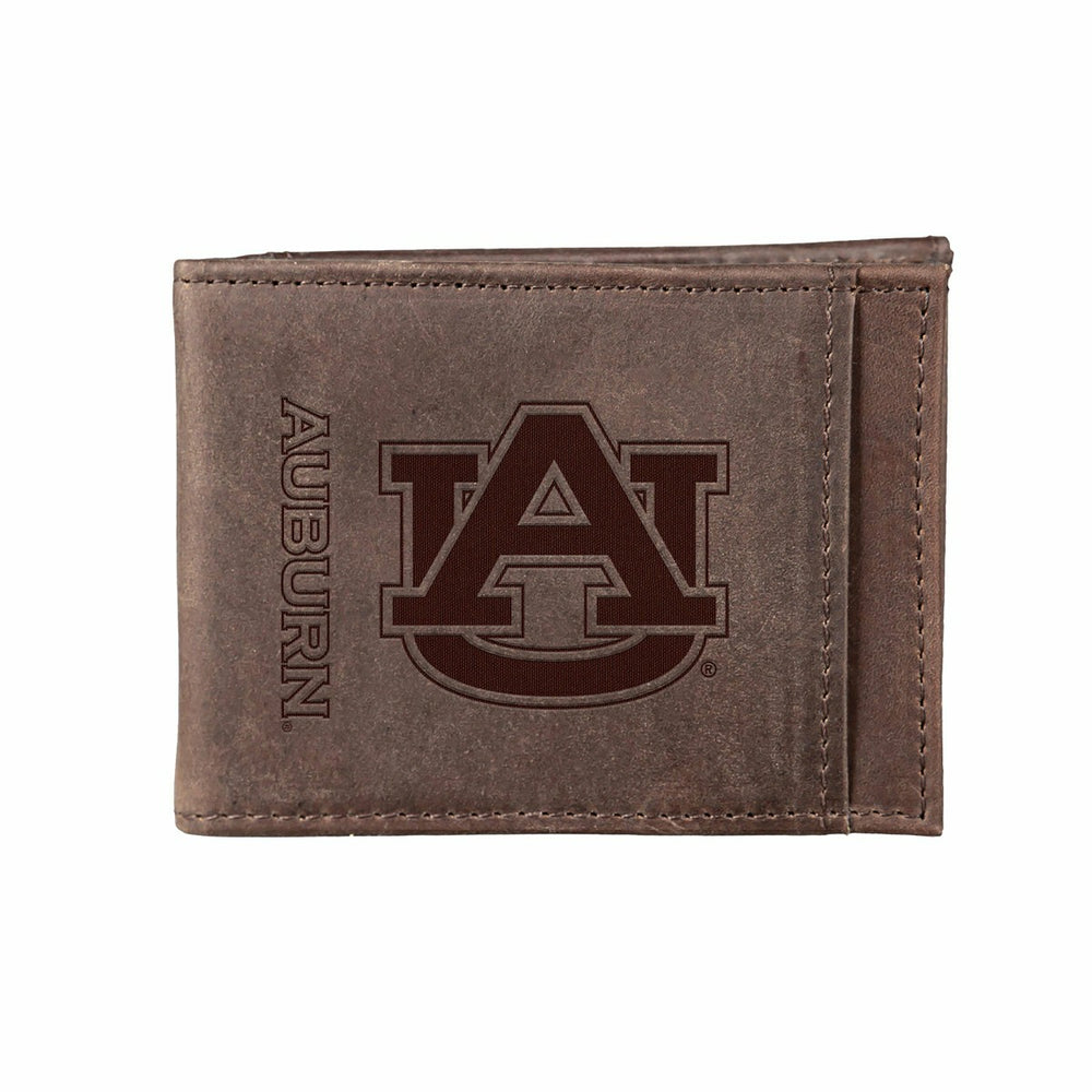 Front Pocket Wallet w/ RFID Blocking, Auburn University, Brown - Collegiate Home