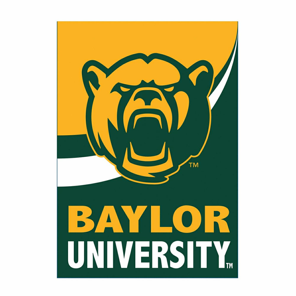 Baylor University Burlap Flag House Size - Collegiate Home