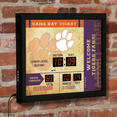 Scoreboard Wall Clock, Clemson - Collegiate Home