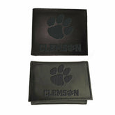 Clemson University, Bi-Fold and Tri-Fold Wallet Gift Set, Black - Collegiate Home