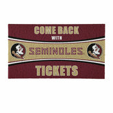 28" x 16" PVC Trapper Mat, Come Back with Tickets, Florida State Unive - Collegiate