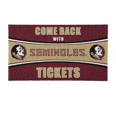 28" x 16" PVC Trapper Mat, Come Back with Tickets, Florida State Unive - Collegiate