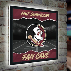 Florida State University 23"H x 23"L LED Wall Decor, Edgelite, Square - Collegiate Home
