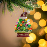 4" LED Ceramic Christmas Tree Ornament with Team Santa Hat, Florida St - Collegiate Home