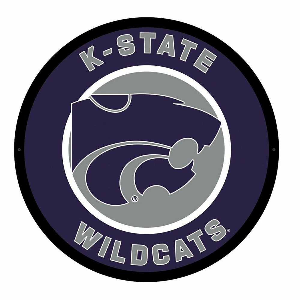 LED Wall Decor, Round, Kansas State University - Collegiate Home