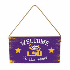 Louisiana State University Wood Wall Sign, 6x11 - Collegiate Home