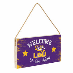 Louisiana State University Wood Wall Sign, 6x11 - Collegiate Home