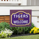 Louisiana State University Coroplast Yard Sign, "Fans Welcome" - Collegiate Home