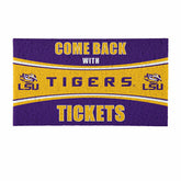28" x 16" PVC Trapper Mat, Come Back with Tickets, Louisiana State Uni - Collegiate