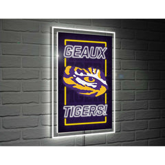 Louisiana State University College Rectangle Neolite LED Decor - Collegiate Home