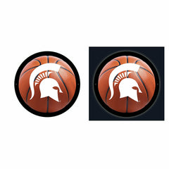 Michigan State University College Basketball Small Round Edgelite LED - Collegiate Home