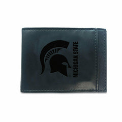 Front Pocket Wallet w/ RFID Blocking, Michigan State University, Black - Collegiate Home