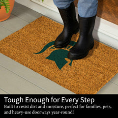 Coir Mat, 16"x28", Michigan State University - Collegiate