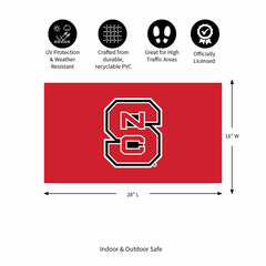 Full Color PVC Mat, 16" x 28", North Carolina State University - Collegiate