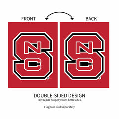 North Carolina State University Applique Garden Flag - Collegiate Home
