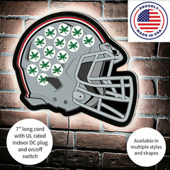 LED Wall Decor, Helmet, Ohio State University - Collegiate Home