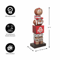 Ohio State Buckeyes Tiki Team Totem Garden Statue - Collegiate Home