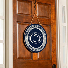 Penn State Round Door Décor with Hanging Rope, 18x18 - Collegiate Home