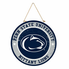 Penn State Round Door Décor with Hanging Rope, 18x18 - Collegiate Home