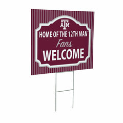 Texas A&M Coroplast Yard Sign, "Fans Welcome" - Collegiate Home