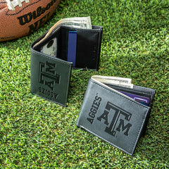 Texas A&M, Bi-Fold and Tri-Fold Wallet Gift Set, Black - Collegiate Home