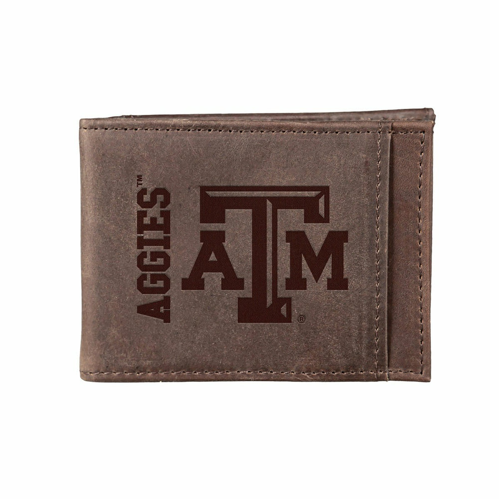 Front Pocket Wallet w/ RFID Blocking, Texas A&M, Brown - Collegiate Home