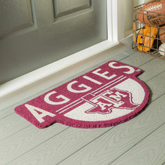 NCAA Team Shaped Coir Door Mat, Texas A&M Aggies - Collegiate