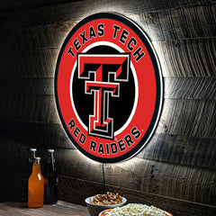 LED Wall Decor, Round, Texas Tech University - Collegiate Home