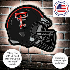 LED Wall Decor, Helmet, Texas Tech University - Collegiate Home
