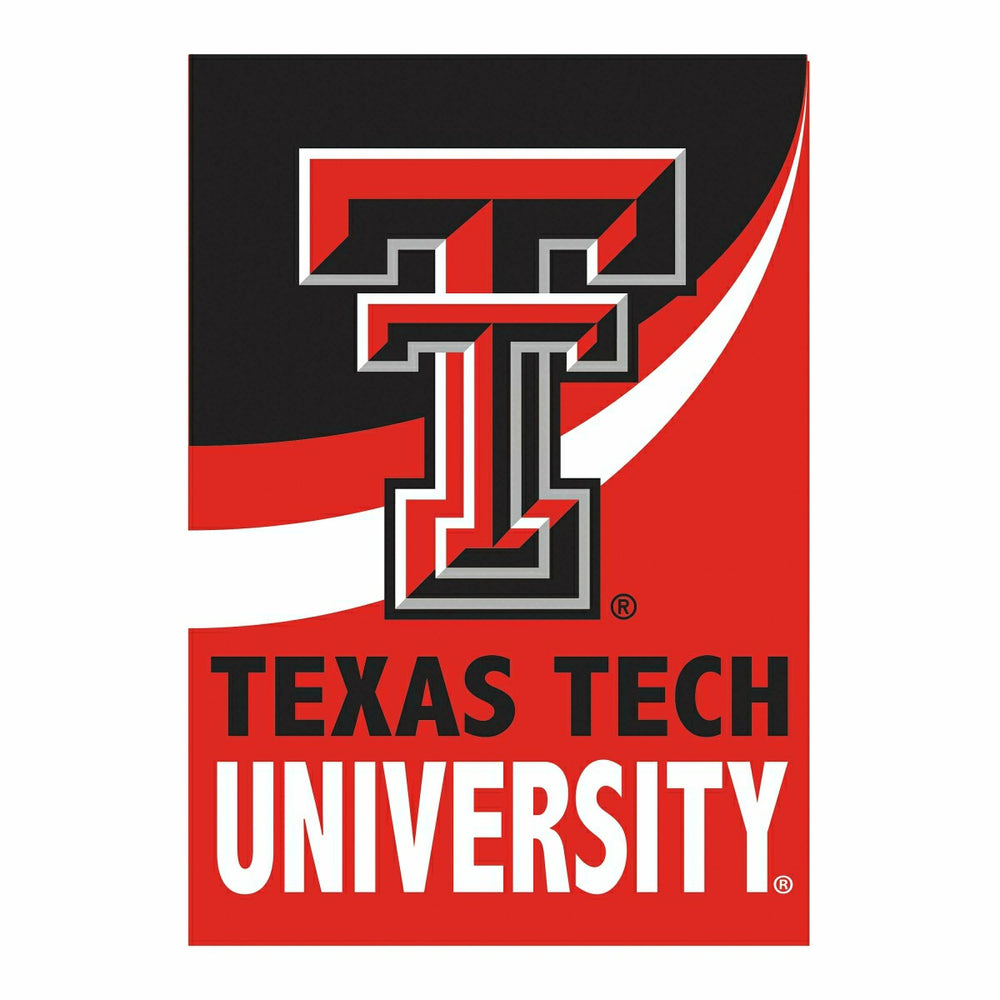 Texas Tech University Burlap Flag House Size - Collegiate Home