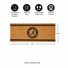 University of Alabama Extra Large One Color Coir Mat, 60"x24" - Collegiate