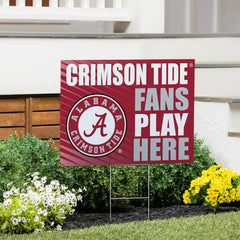 University of Alabama Coroplast Yard Sign "Fans Play Here" - Collegiate Home