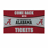 28" x 16" PVC Trapper Mat, Come Back with Tickets, University of Alaba - Collegiate