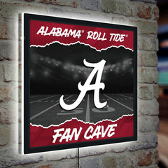 University of Alabama 23"H x 23"L LED Wall Decor, Edgelite, Square - Collegiate Home