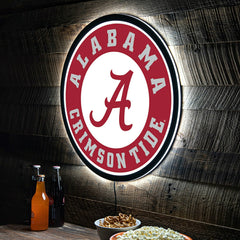 LED Wall Decor, Round, University of Alabama - Collegiate Home