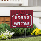 University of Arkansas Coroplast Yard Sign, "Fans Welcome" - Collegiate Home