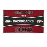 28" x 16" PVC Trapper Mat, Come Back with Tickets, University of Arkan - Collegiate