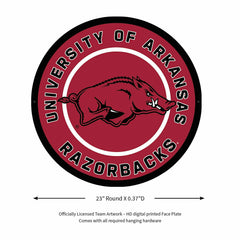 LED Wall Decor, Round, University of Arkansas - Collegiate Home