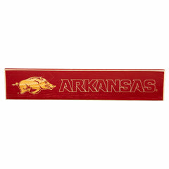 University of Arkansas Engraved Wood Sign, 3.5" x 18" - Collegiate Home