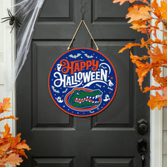 University of Florida Halloween Round Door Décor with Hanging Rope, 18 - Collegiate Home