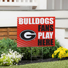 University of Georgia Coroplast Yard Sign "Fans Play Here" - Collegiate Home