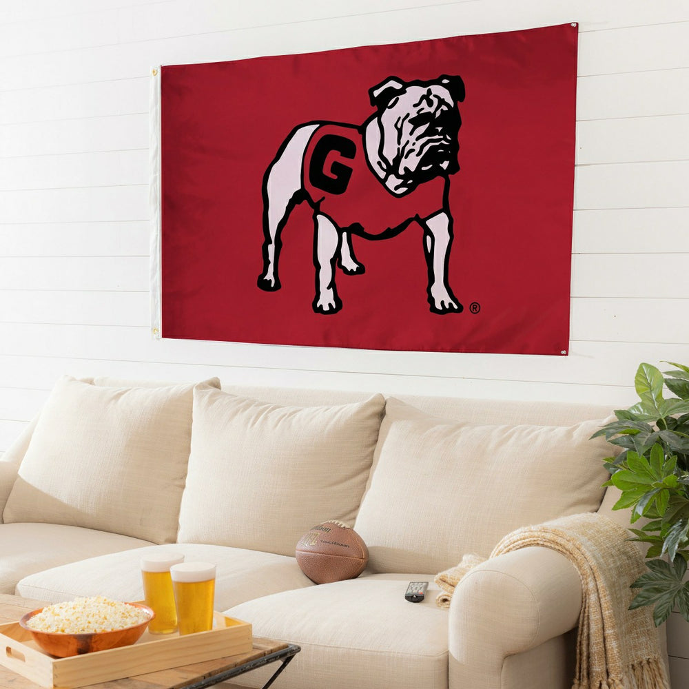 University of Georgia Single Sided Estate Flag with 2 Grommets, 3'x5' - Collegiate Home