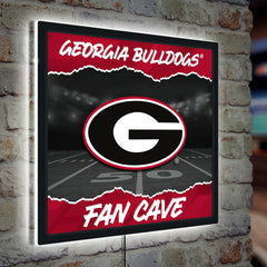 University of Georgia 23"H x 23"L LED Wall Decor, Edgelite, Square - Collegiate Home