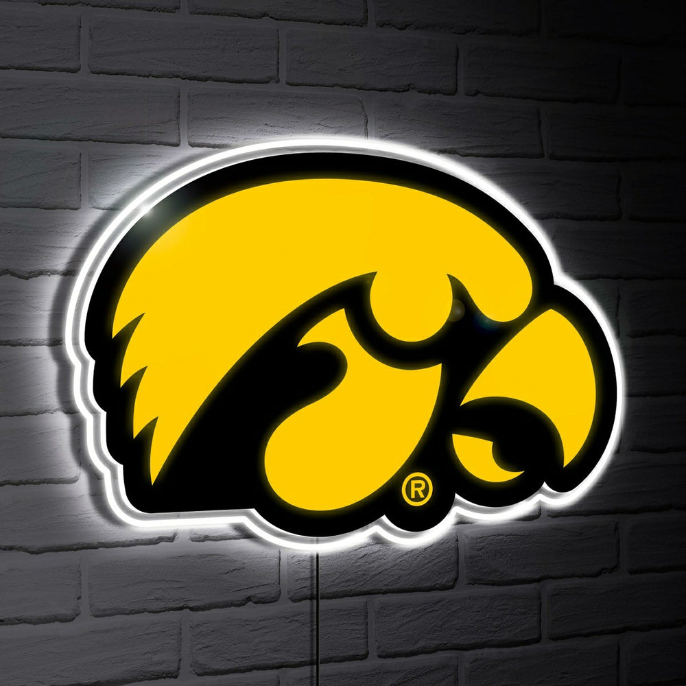 Iowa LED Wall Decor, Glazelite, Logo - Collegiate Home