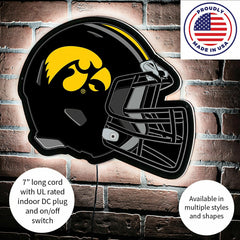 LED Wall Decor, Helmet, University of Iowa - Collegiate Home