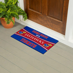 28" x 16" PVC Trapper Mat, Come Back with Tickets, University of Kansa - Collegiate