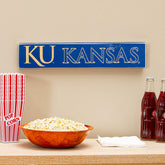 University of Kansas Engraved Wood Sign, 3.5" x 18" - Collegiate Home