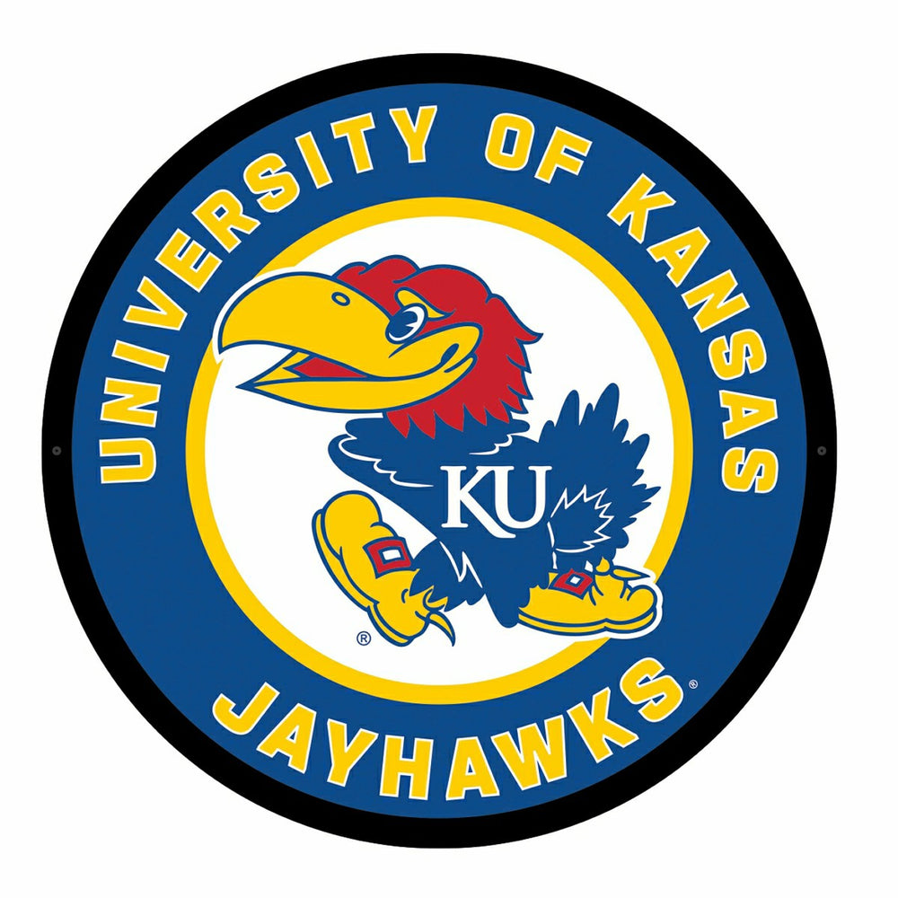LED Wall Decor, Round, University of Kansas - Collegiate Home