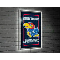 University of Kansas College Rectangle Neolite LED Decor - Collegiate Home